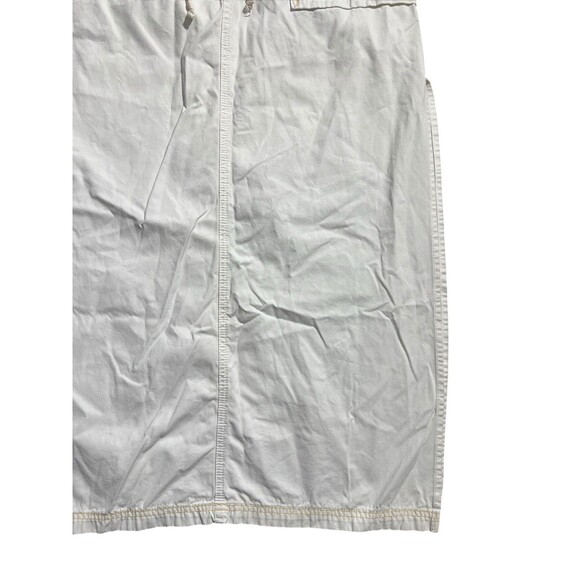 VTG Y2K Lucky Brand 100% COTTON Cargo Long Skirt Sz 12/31 Ivory Long Side Slit - Picture 13 of 16